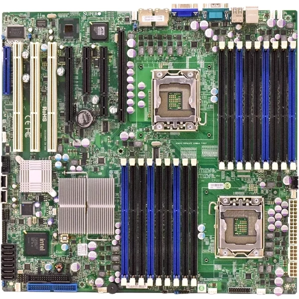 Supermicro X8DTN+-O | Socket LGA1366 Intel 5520 Chipset Enhanced Eatx System Board (Motherboard) Supports 2X Xeon 5500/5600 Series DDR3 18X Dimm-image