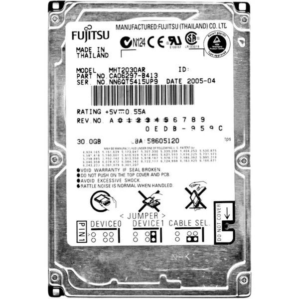 Fujitsu MHT2030AR | 30GB 4200RPM IDE Ultra ATA/100 (ATA-6) 2MB Cache 2.5-Inch Hard Drive-image
