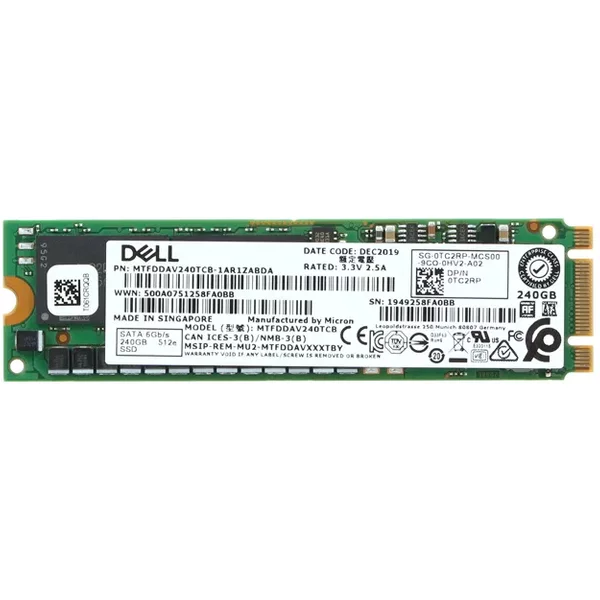 Micron MTFDDAV240TCB-1AR1ZABDA | 240GB Sata 6Gb/S M.2 512E Solid State Drive-image
