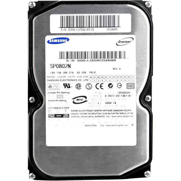 Gateway TMESP0802N | Spinpoint P80 80GB 7200RPM IDE Ultra ATA/133 (ATA-7) 2MB Cache 3.5-Inch Hard Drive-image
