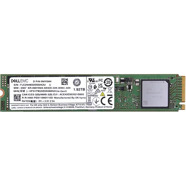 Dell MY5M4 | 1.92TB Pci Express Gen3 Nvme Read Intensive M.2 Solid State Drive-image