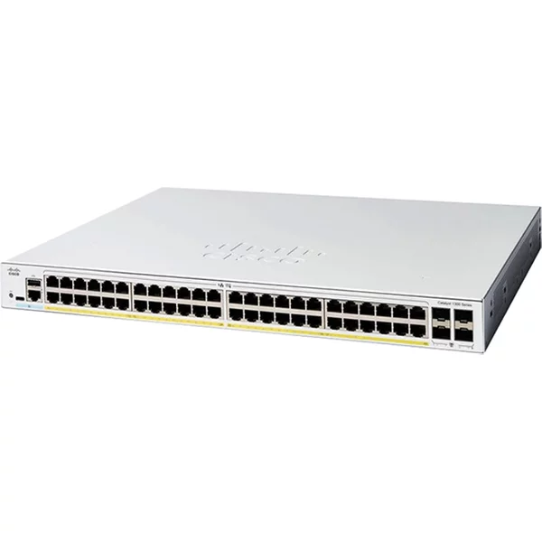 Cisco C1300-48P-4G-RF | Catalyst 1300 Series 1300-48P-4G 48 X 10/100/1000Base-T RJ-45 Poe+ And 4 X 1Gbe Sfp Uplink Ports Layer 3 Managed Gigabit Ethernet Switch-image