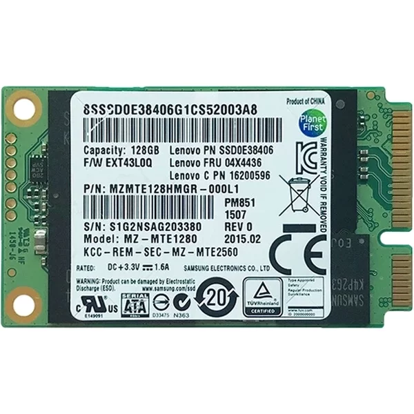 Samsung MZ-MTE1280 | PM841 Series 128GB Triple-Level Cell Sata 6Gb/S Msata 1.8-Inch Solid State Drive-image