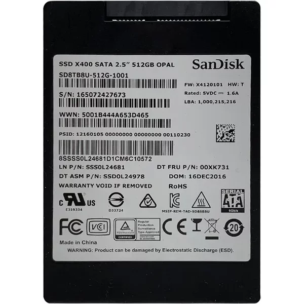 Lenovo SSD0L24978 | 512GB Sata 6Gb/S 2.5-Inch Internal Solid State Drive-image