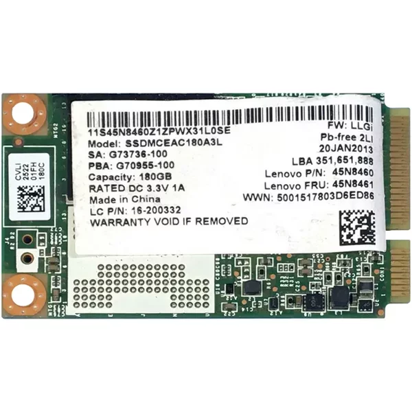Intel SSDMCEAC180A3L | 525 180GB Multi-Level Cell Sata 6Gb/S Msata Solid State Drive-image