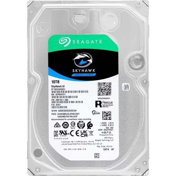 Seagate ST10000VE001 | Skyhawk AI 10TB 7200RPM Sata 6Gb/S 256MB Cache 3.5-Inch Hard Drive-image