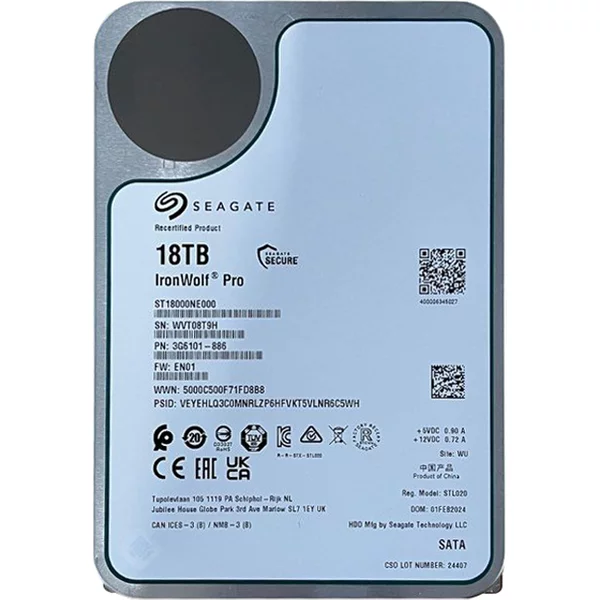 Seagate ST18000NE000 | Ironwolf Pro 18TB 7200RPM Sata 6Gb/S 256MB Cache 3.5-Inch Hard Drive-image