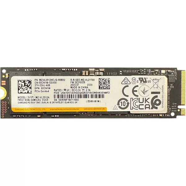 Samsung MZVL2512HCJQ-00BD2 | PM9A1 Series 512GB Pcie 4.0 X4 Nvme 3D Nand Tlc M.2 2280 Solid State Drive (Ssd)-image