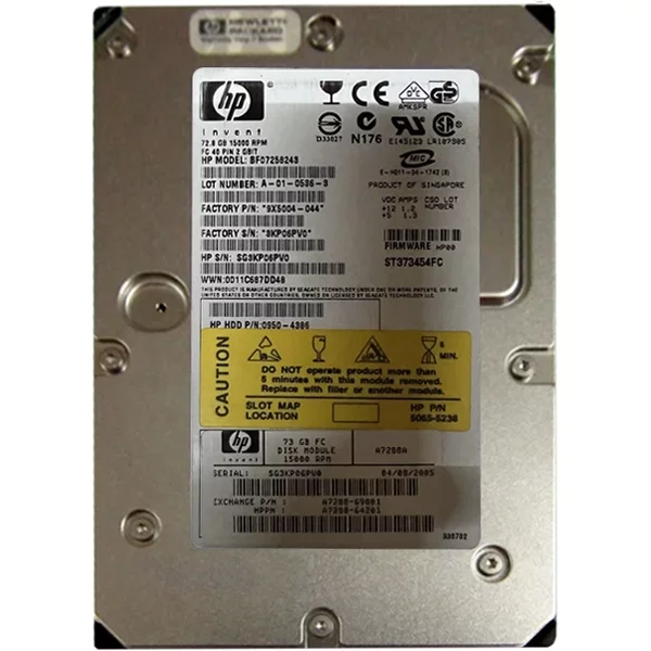 HP A7288A | 73GB 15000RPM Fibre Channel 2Gb/S Hot-Pluggable 4MB Cache Dual Port 3.5-Inch Hard Drive-image