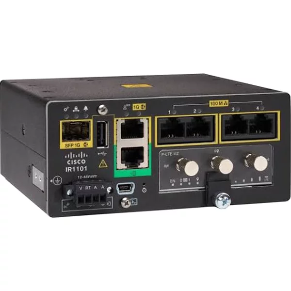 Cisco IR1101-K9 | IR1101 4 X Ports 1000Base-T RJ-45 Lan + 1 X 1000Base-X Wan Industrial Integrated Services Router-image