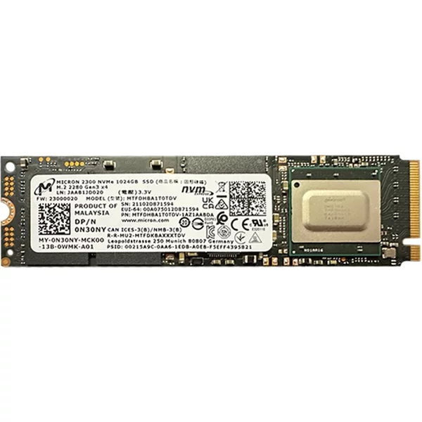Micron MTFDHBA1T0TDV-1AZ1AABDA | 2300 Series 1TB 3D Nand Triple-Level Cell PCI Express Nvme 3.0 X4 M.2 2280 Solid State Drive-image