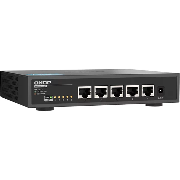 Qnap QSW-3205-5T-US | 5 X Ports 10Gbase-T RJ-45 Unmanaged Layer 2 Desktop Compact Network Switch-image