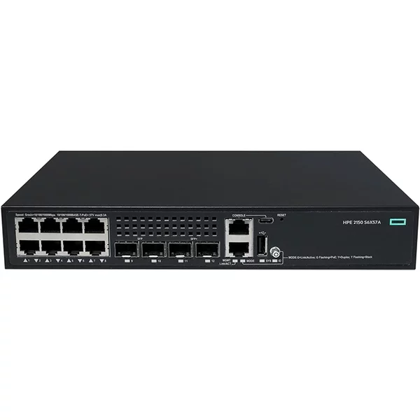 HP S6X57A | Networking CW 2150 8-Ports Gigabit Ethernet Poe+ 2P SFP 1G 2P Sfp+ 1G/10G 125W Switch-image