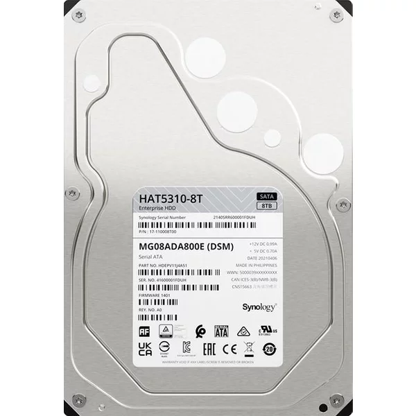 Synology HAT5310-8T | HAT5300 8TB 7200RPM Sata 6Gb/S 3.5-Inch Hard Drive-image