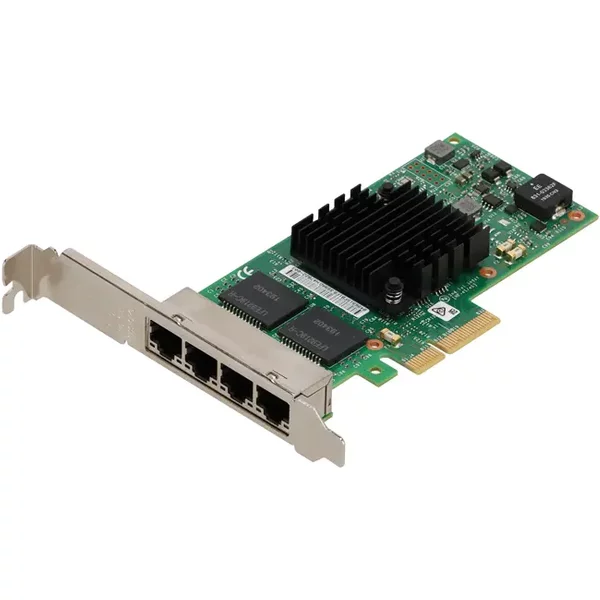Intel I350T4 | Quad-Ports RJ-45 1Gb/S 10Base-T/100Base-Tx/1000Base-T Gigabit Ethernet Pci Express 2.1 X4 Server Network Adapter-image