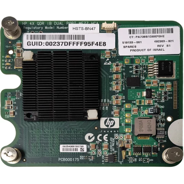 Hp 492303-B21 | 4X Qdr Infiniband Dual-Ports Mezzanine Host Bus Network Adapter For Bladesystem Class-image