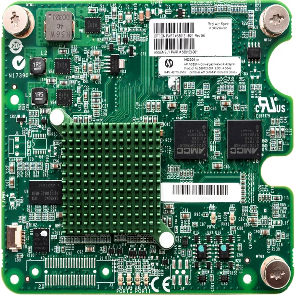 Hp 580151-B21 | NC551M Flexfabric 2-Ports 10Gb/S Pci-Express 2.0 X8 Converged Network Adapter-image