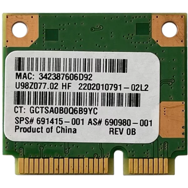 Hp 691415-001 | Ralink RT5390R 802.11Bg/N Pcie Half Mini Wifi Network Card For Laptop-image