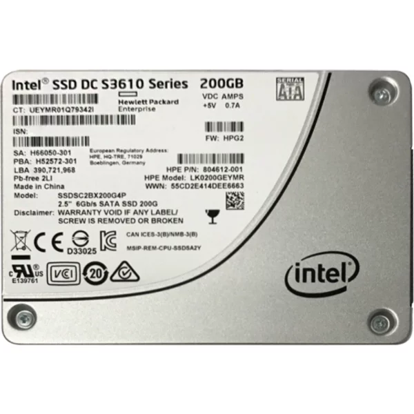 Hp 804612-001 | 200GB Multi-Level Cell Sata 6Gb/S 2.5-Inch Solid State Drive-image