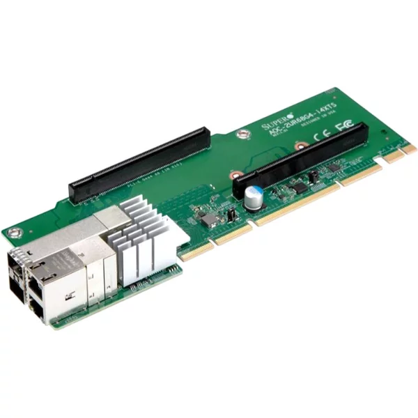 Supermicro Aoc-2Ur68G4-I4Xts-O | 4-Ports (2X 10Gbe RJ45 And 2X 10Gbe Sfp+) Pci Express 2U Ultra Riser Card-image