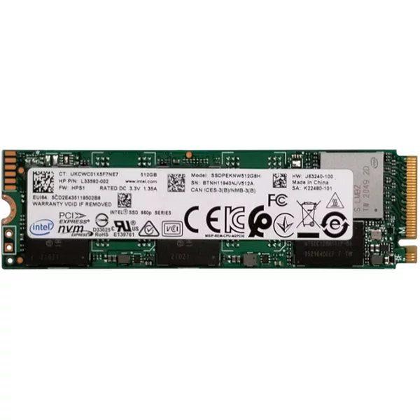 Intel SSDPEKNW512G8H | 660P Series 512GB Qlc Pci Express 3.0 X4 Nvme (Aes 256-Bits) M.2 2280 Internal Solid State Drive-image