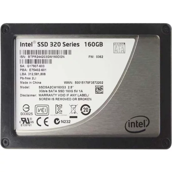 Intel SS-DSA2CW160G310 | 320 Series 160GB Mlc Sata 3Gb/S 2.5-Inch Internal Solid State Drive-image