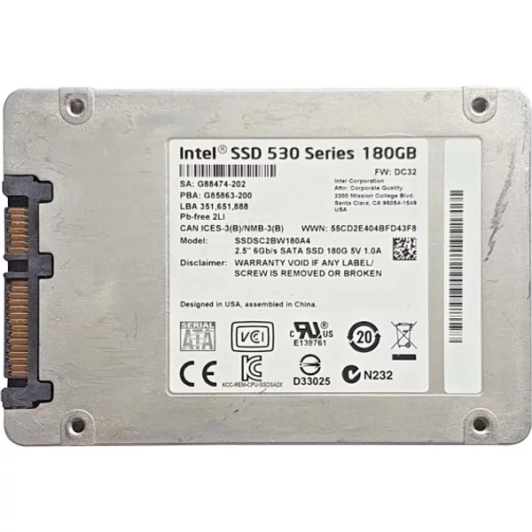 Intel SSDSC2BW180A4 | 530 180GB Multi-Level Cell Sata 6Gb/S Nand Flash 2.5-Inch Solid State Drive-image