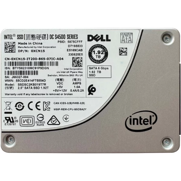 Intel SSDSC2KB019T7R | Dc S4500 1.9TB Triple-Level Cell Sata 6Gb/S 2.5-Inch Solid State Drive-image