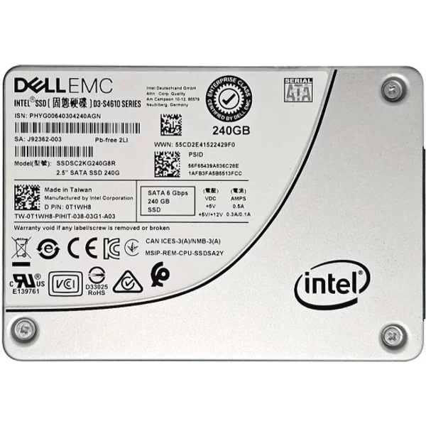Dell T1WH8 | 240GB Triple-Level Cell Sata 6Gb/S 2.5-Inch Solid State Drive-image