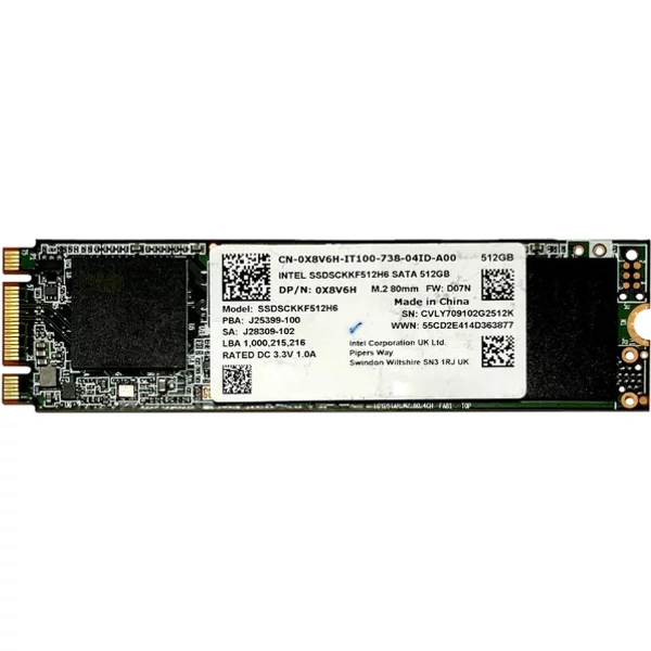 Dell X8V6H | 512GB Tlc Sata 6Gb/S M.2 2280 Internal Solid State Drive-image