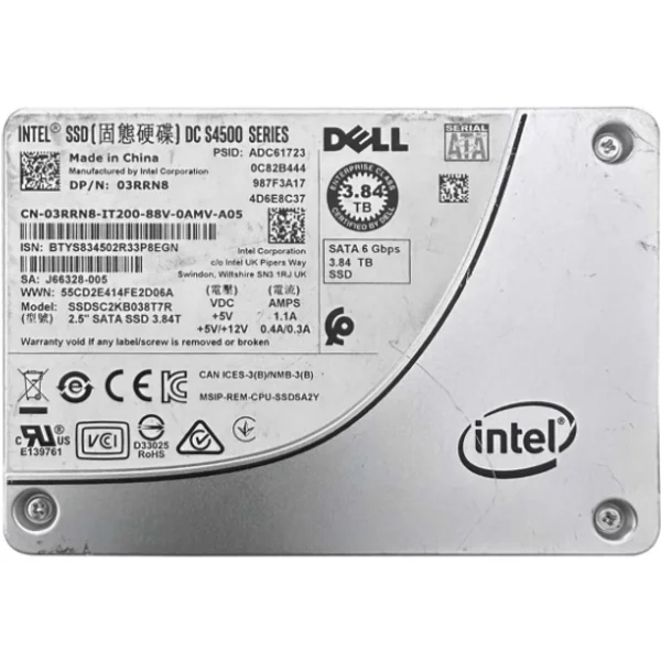 Dell 4H1RX 3.84TB Tlc Sata 6Gbps Read Intensive 2.5-Inch Solid State Drive (Ssd)-image