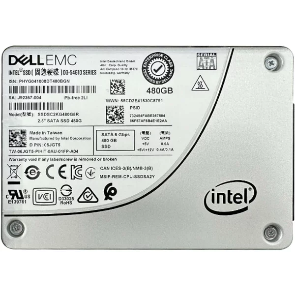 Dell 6JGT5 | 480GB Triple-Level Cell Sata 6Gb/S 2.5-Inch Solid State Drive-image