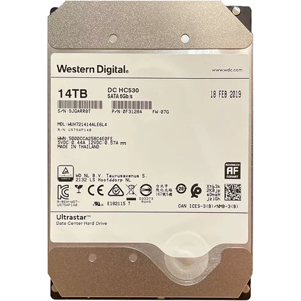 Western Digital 0F31284 | Ultrastar DC HC530 14TB 7200RPM SAS 12Gb/S 512MB Cache (512) 3.5-Inch Hard Drive-image