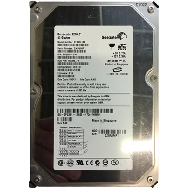 Dell P5331 | 40GB 7200RPM ATA-100 2MB Cache 3.5-Inch Hard Drive-image