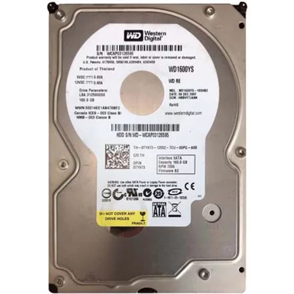 Dell TY973 | 160GB 7200RPM Sata 3Gb/S 16MB Cache 3.5-Inch Hard Drive For Poweredge Servers-image