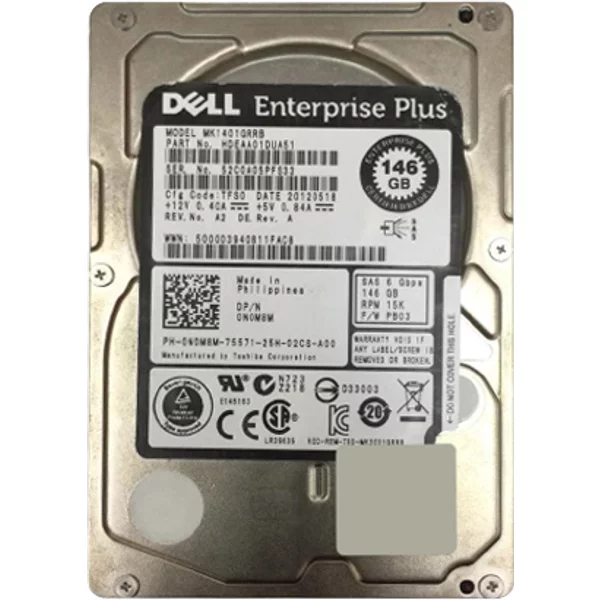 Dell N0M8M | 146GB 15000RPM SAS 6Gb/S Hot-Pluggable 2.5-Inch Hard Drive For Equallogic Storage Array-image