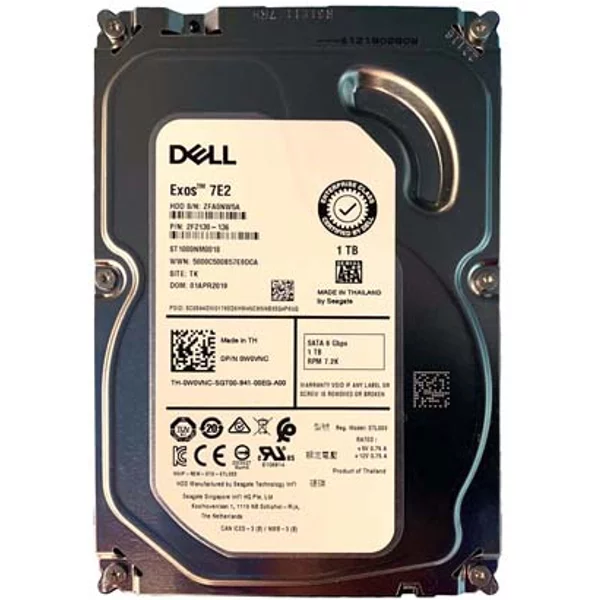 Dell W0VNC | 1TB 7200RPM Sata 6Gb/S Hot-Pluggable (512N) 3.5-Inch Hard Drive For Poweredge Server-image