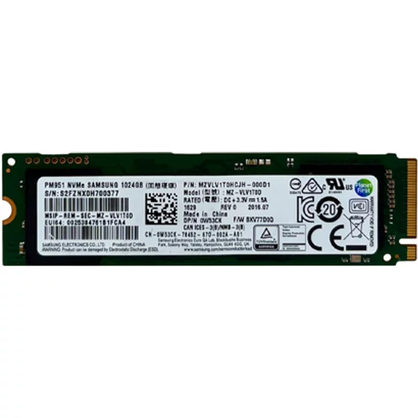 Dell W53CK | 1TB Triple-Level Cell Pci Express Nvme 3.0 X4 M.2 2280 Solid State Drive-image