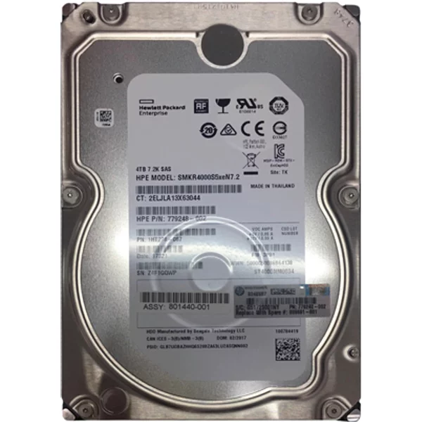 HP 809601-001 | 4TB 7200RPM SAS 12Gb/S Nearline 3.5-Inch Hard Drive For 3PAR Storeserv 20000-image