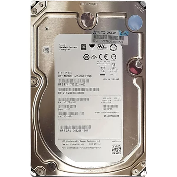 HP MB6000JEFND | 6TB 7200RPM SAS 12Gb/S Hot-Pluggable 3.5-Inch Lpc Hard Drive For Proliant Gen10/Gen10+/Gen11 Servers-image