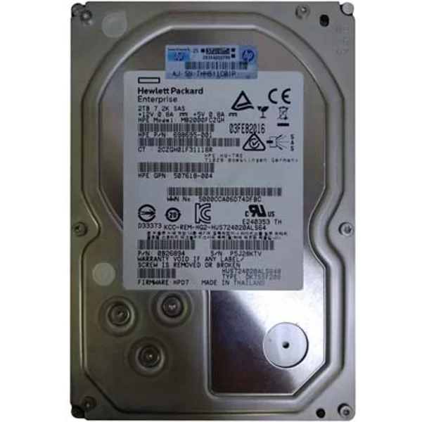HP 698695-001 | 2TB 7200RPM SAS 6Gb/S Hot-Pluggable 3.5-Inch Midline Hard Drive For G7 Proliant Servers-image