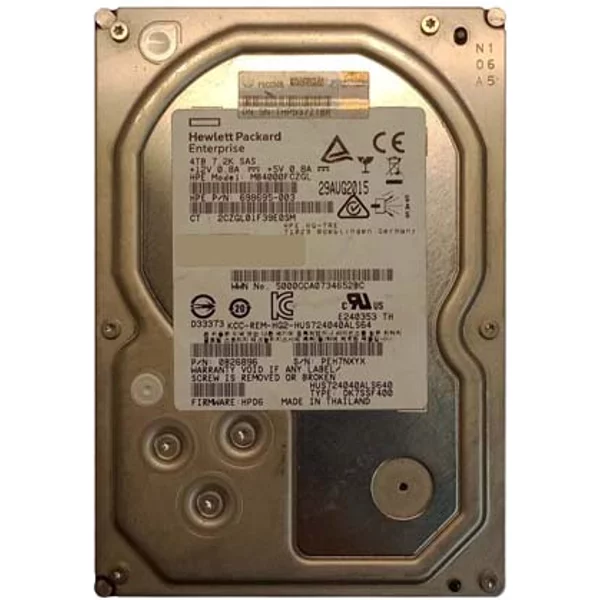 HP MB4000FCZGL | 4TB 7200RPM SAS 6Gb/S Hot-Pluggable 3.5-Inch Midline Hard Drive For G8 Proliant Servers-image