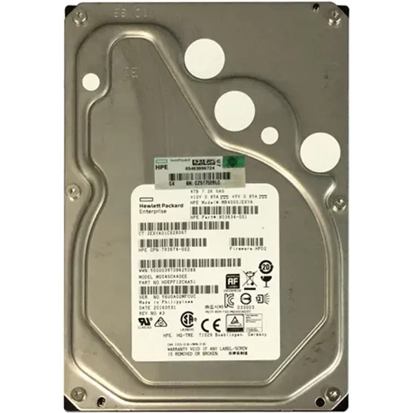 HP 803634-001 | 4TB 7200RPM SAS 12Gb/S Hot-Pluggable 512E 3.5-Inch Midline Hard Drive For G8 Proliant Servers-image