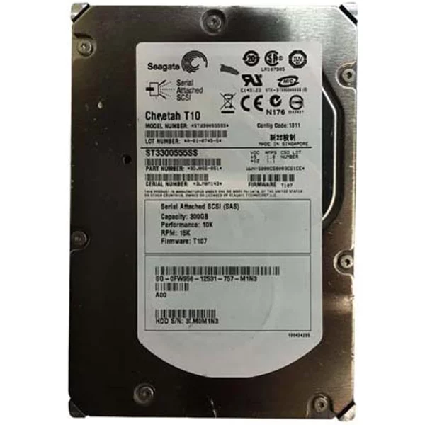 Dell 0FW956 | 300GB 10000RPM SAS 3Gb/S Hot-Pluggable 16MB Cache 3.5-Inch Hard Drive For Poweredge Servers-image