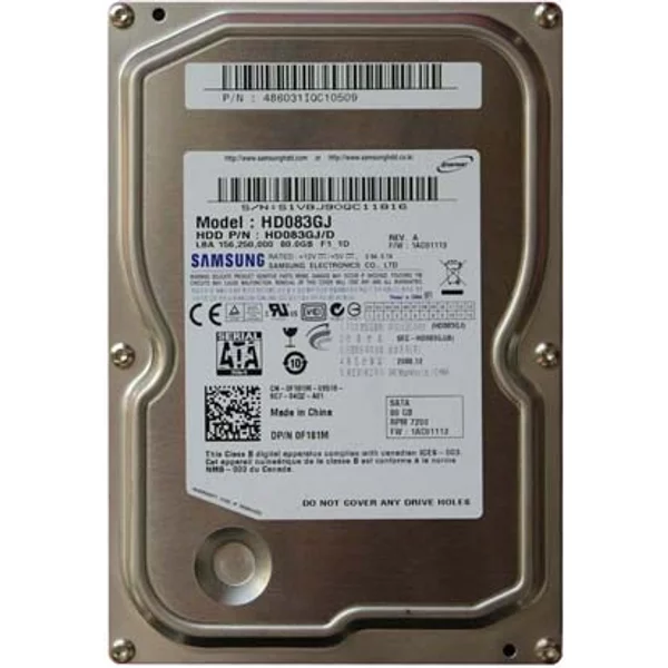 Samsung HD083GJ/D | Spinpoint F1DT 80GB 7200RPM Sata 3Gb/S 8MB Cache 3.5-Inch Hard Drive-image