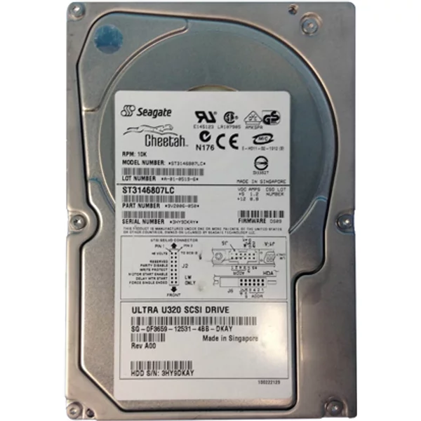 Dell 0F3659 | 146GB 10000RPM Ultra320 Scsi Hot-Pluggable 8MB Cache 3.5-Inch Hard Drive For Poweredge Servers-image
