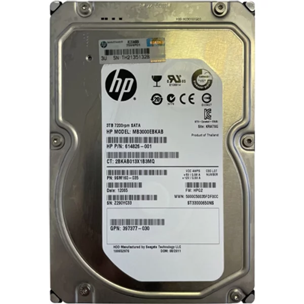 HP MB3000EBKAB | 3TB 7200RPM Sata 3Gb/S Hot-Pluggable 3.5-Inch Midline Hard Drive For Proliant Servers-image