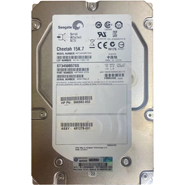 HP 481279-001 | 450GB 15000RPM SAS 6Gb/S 16MB Cache 3.5-Inch Hard Drive For SAN Storage Array-image