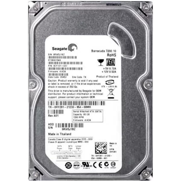 Seagate 9CY131-037 | Barracuda 7200.10 Series 80GB 7200RPM Sata 3Gb/S 8MB Cache (Ce) 3.5-Inch Hard Drive-image