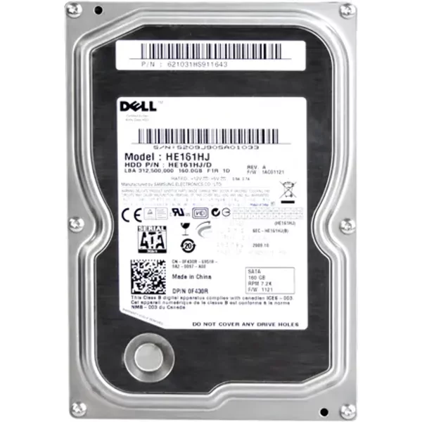Dell F430R | 160GB 7200RPM Sata 3Gb/S 8MB Cache 3.5-Inch Hard Drive-image